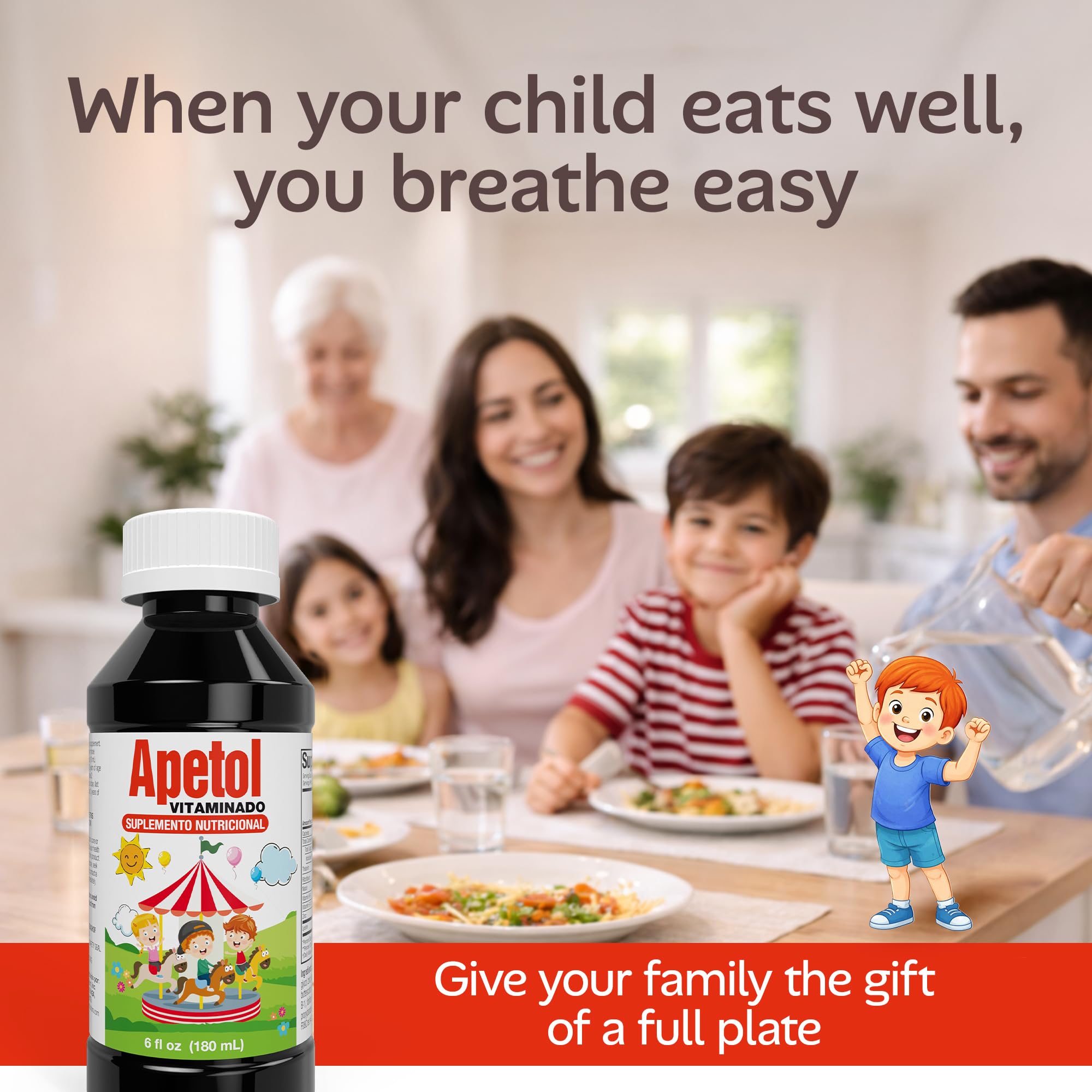 Apetol Liquid Multivitamin for Kids 340g nutrition facts
