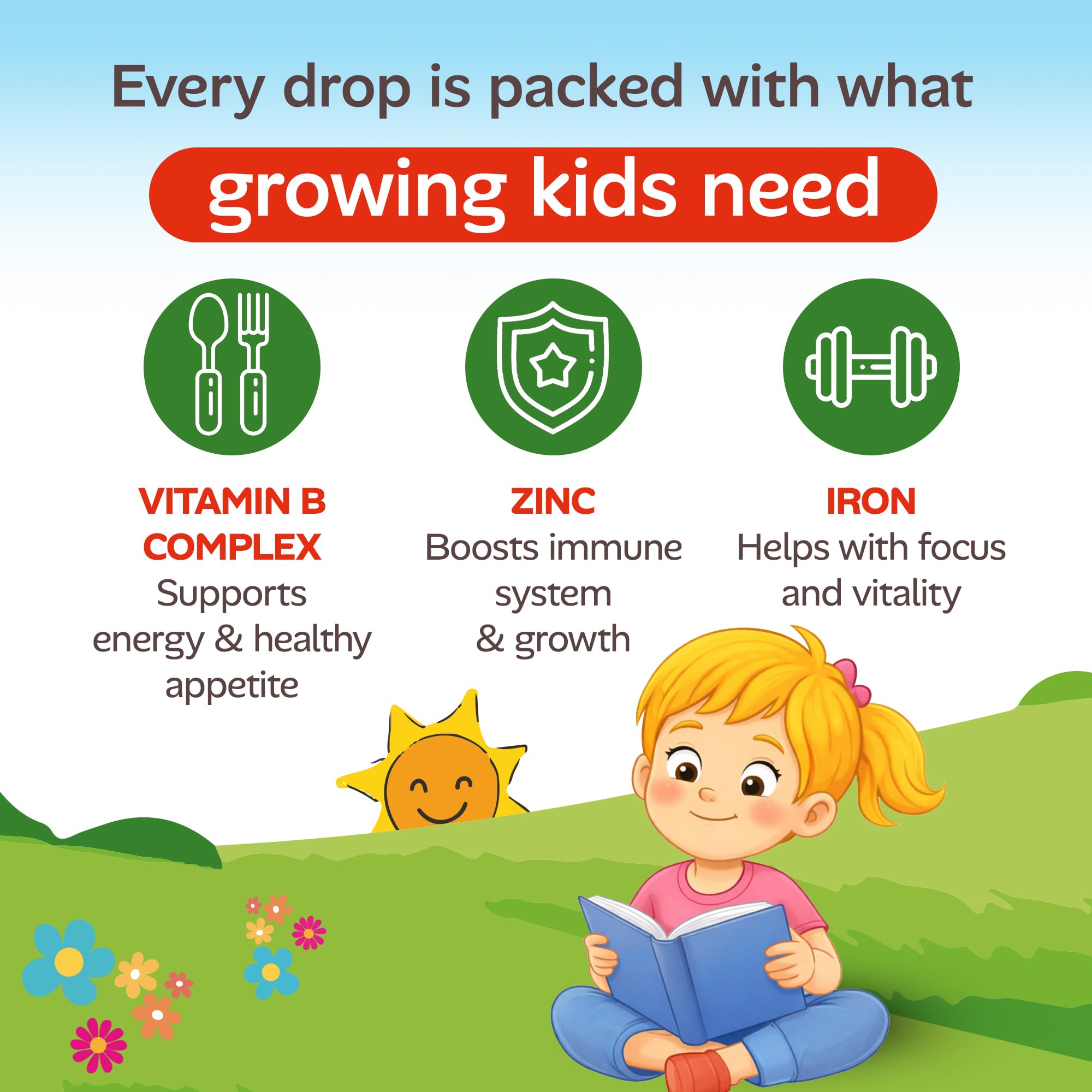 Apetol Liquid Multivitamin for Kids 340g with measuring cap