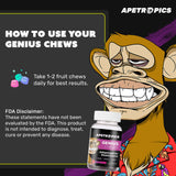 Apetropics Genius Chews Mushroom Gummies side view packaging