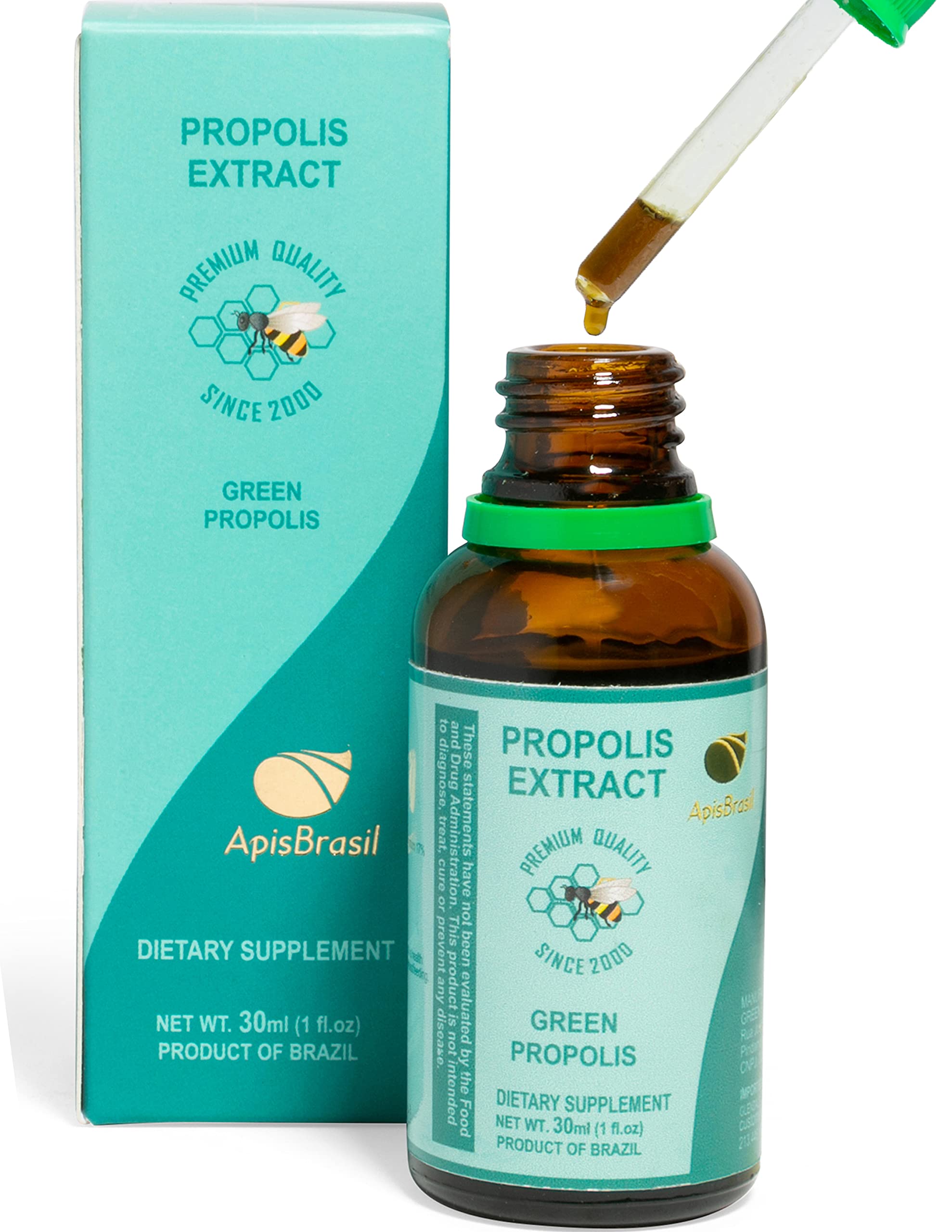 ApisBrasil Green Propolis 82g bottle front view