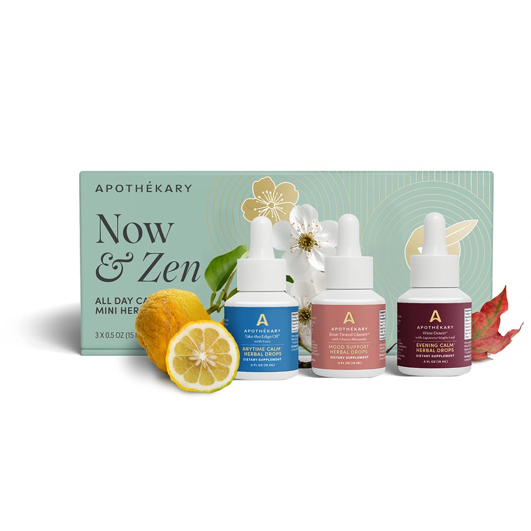 Apothékary Now & Zen Set Herbal Liquid Drops front view