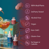 Apothékary Now & Zen Set Herbal Liquid Drops on a wooden table