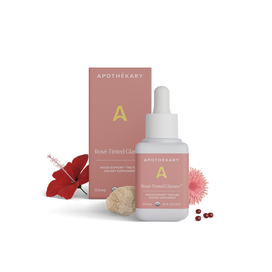 Apothékary Rosé-Tinted Glasses herbal drops front view