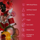 Apothékary Sugar Kick Herbal Drops in a glass with drink