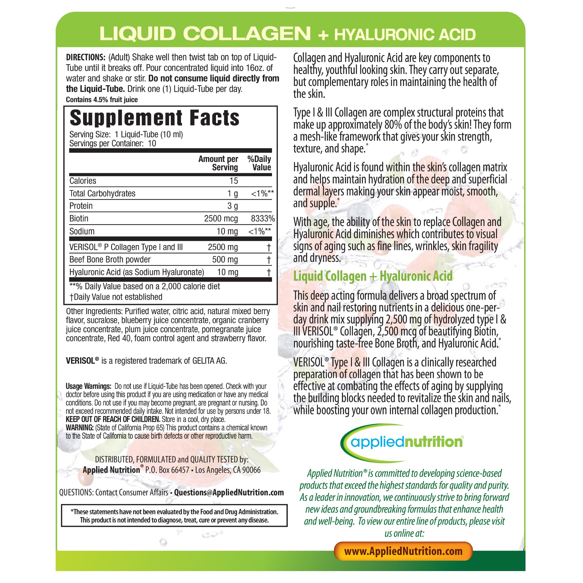 Applied Nutrition Collagen Supplement lifestyle scene