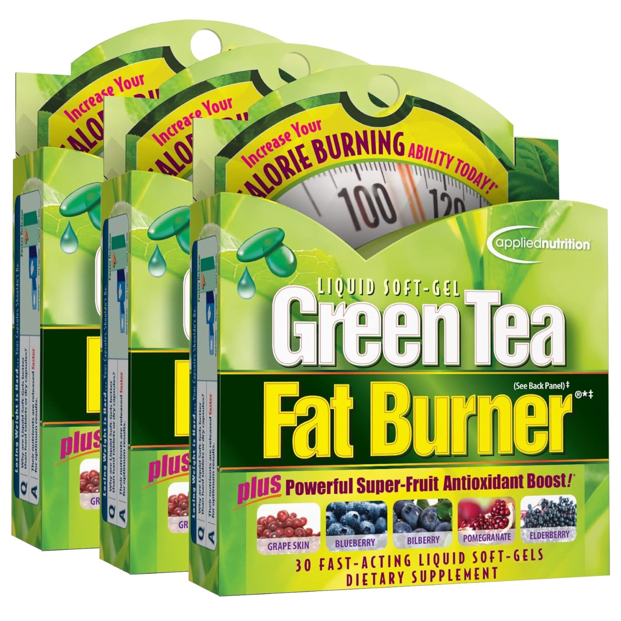 Applied Nutrition Green Tea Fat Burner front view with packaging