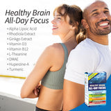 Applied Nutrition Healthy Brain All-Day Focus 100g with a glass of water