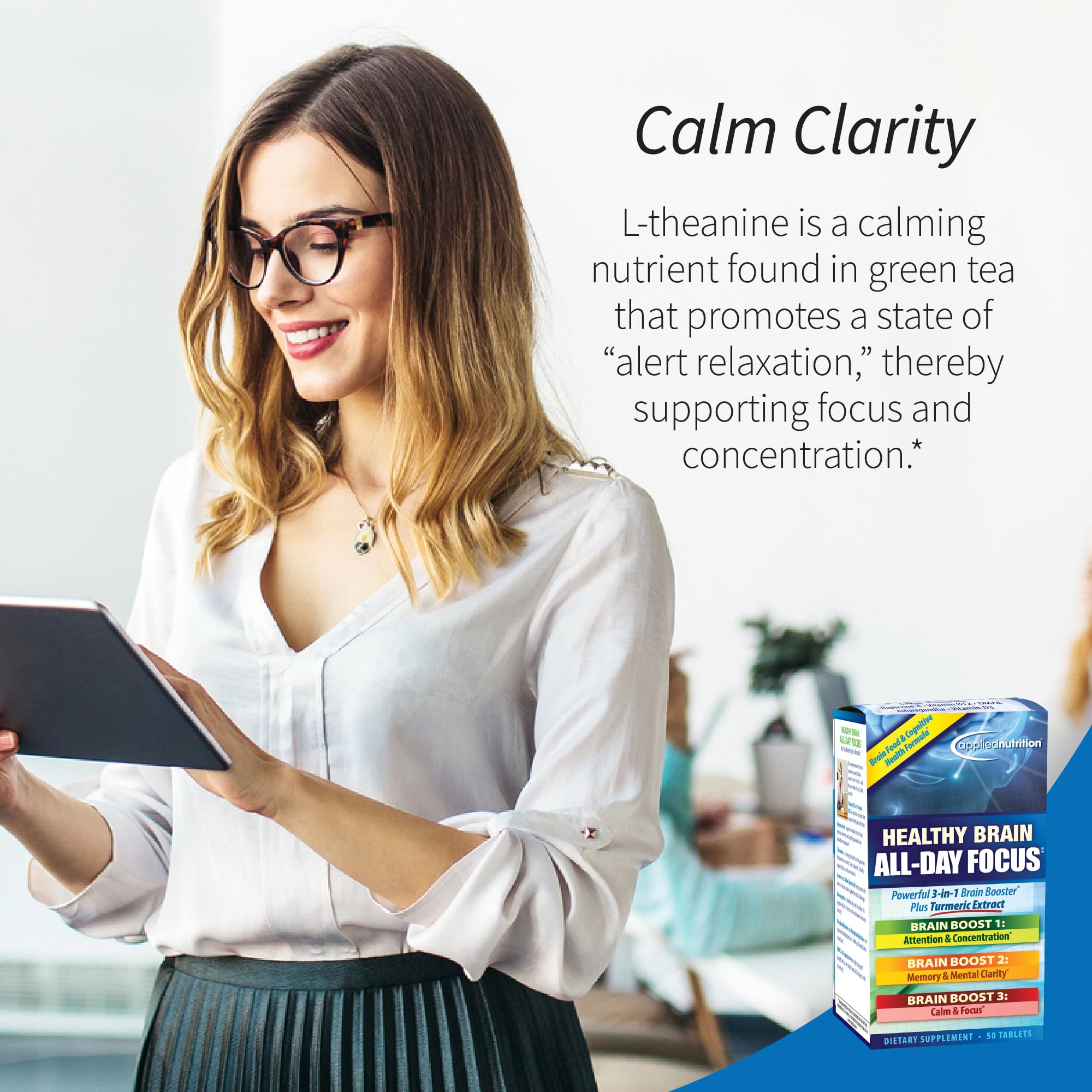 Applied Nutrition Healthy Brain All-Day Focus 200g nutritional information