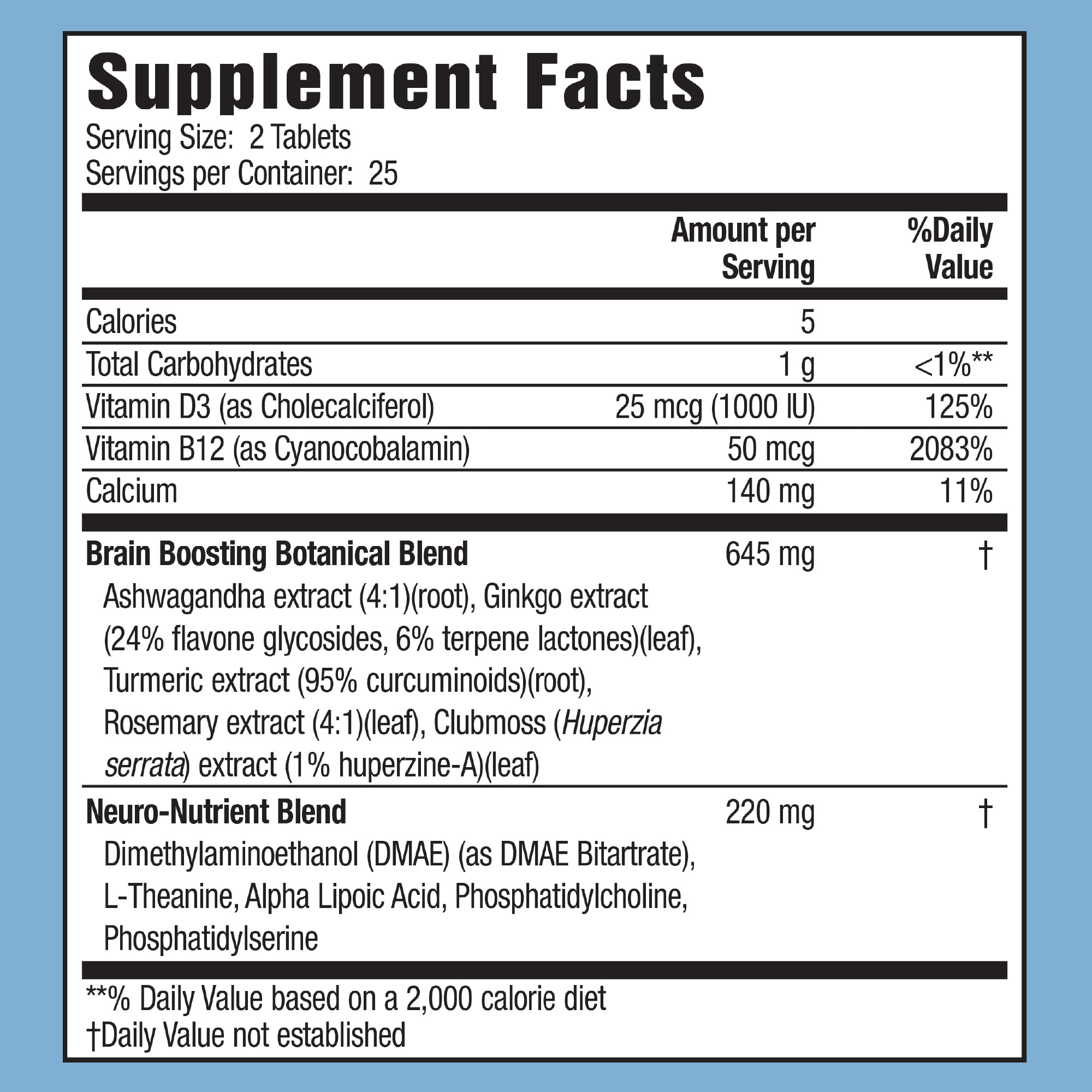 Applied Nutrition Healthy Brain All-Day Focus 200g side view