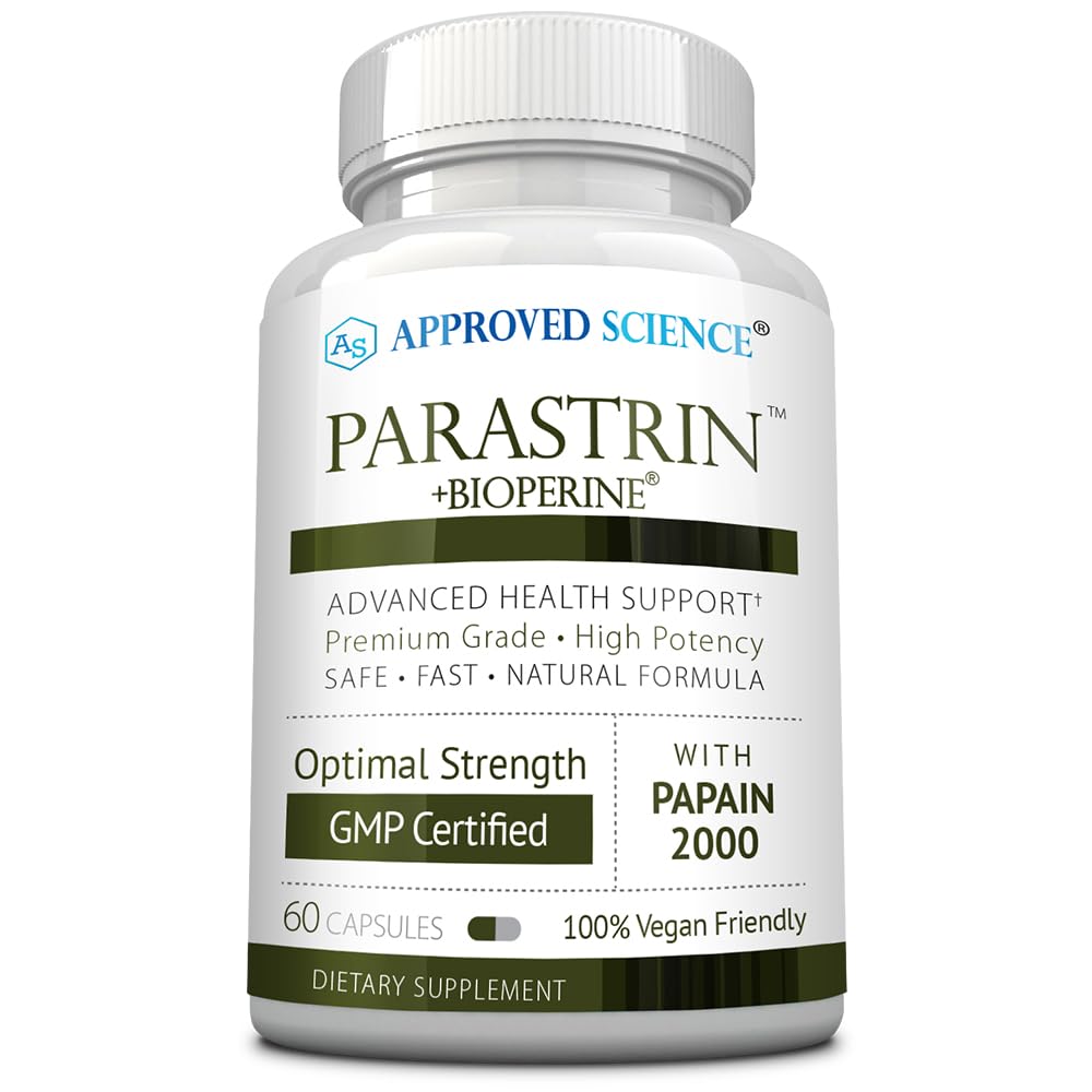 Approved Science Parastrin Garlic Supplement 60 capsules front view