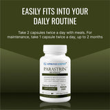 Approved Science Parastrin Garlic Supplement packaging and capsules