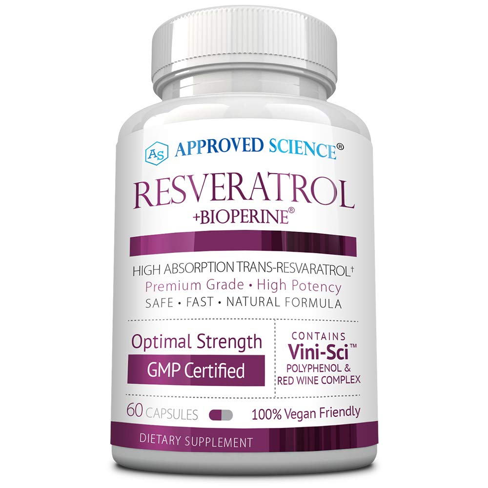 Approved Science Resveratrol 1000mg capsule bottle front view