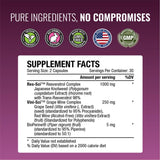 Approved Science Resveratrol capsules on a wooden table