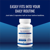 Approved Science Sleepsyl Sleep Supplement 120 Capsules close-up of capsules