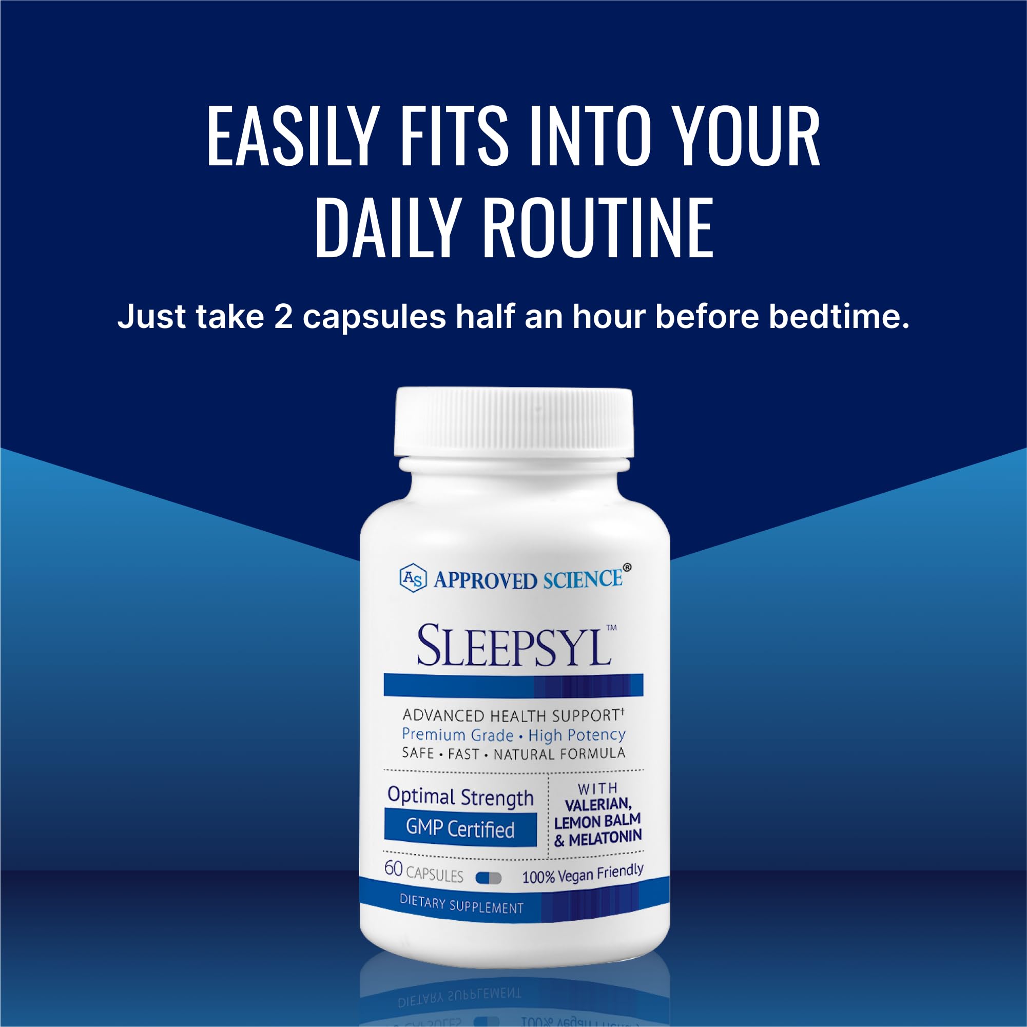 Approved Science Sleepsyl sleep supplement packaging details