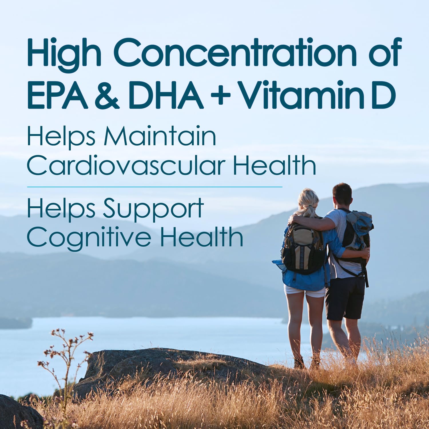 AQUA OMEGA Omega-3 Fish Oil Softgels on a table