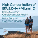 AQUA OMEGA Omega-3 Fish Oil Softgels on a table