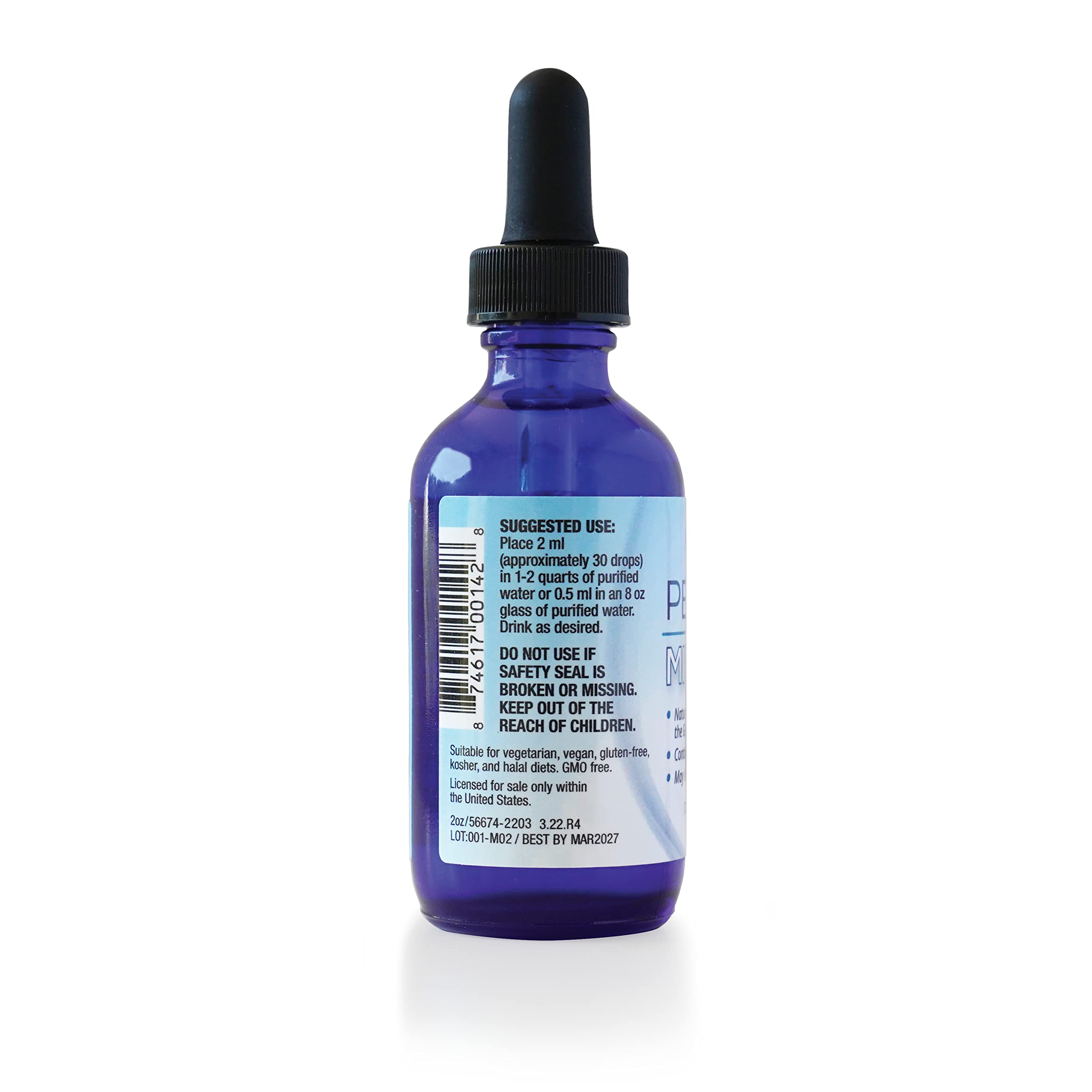 AQUA TRU Mineral Drops bottle with label