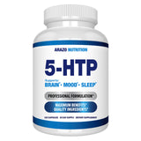 Arazo Nutrition 5-HTP Supplement 200mg front view of bottle