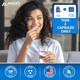 Arazo Nutrition 5-HTP Supplement 200mg with measuring spoon