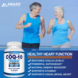 Arazo Nutrition CoQ10 supplement facts label