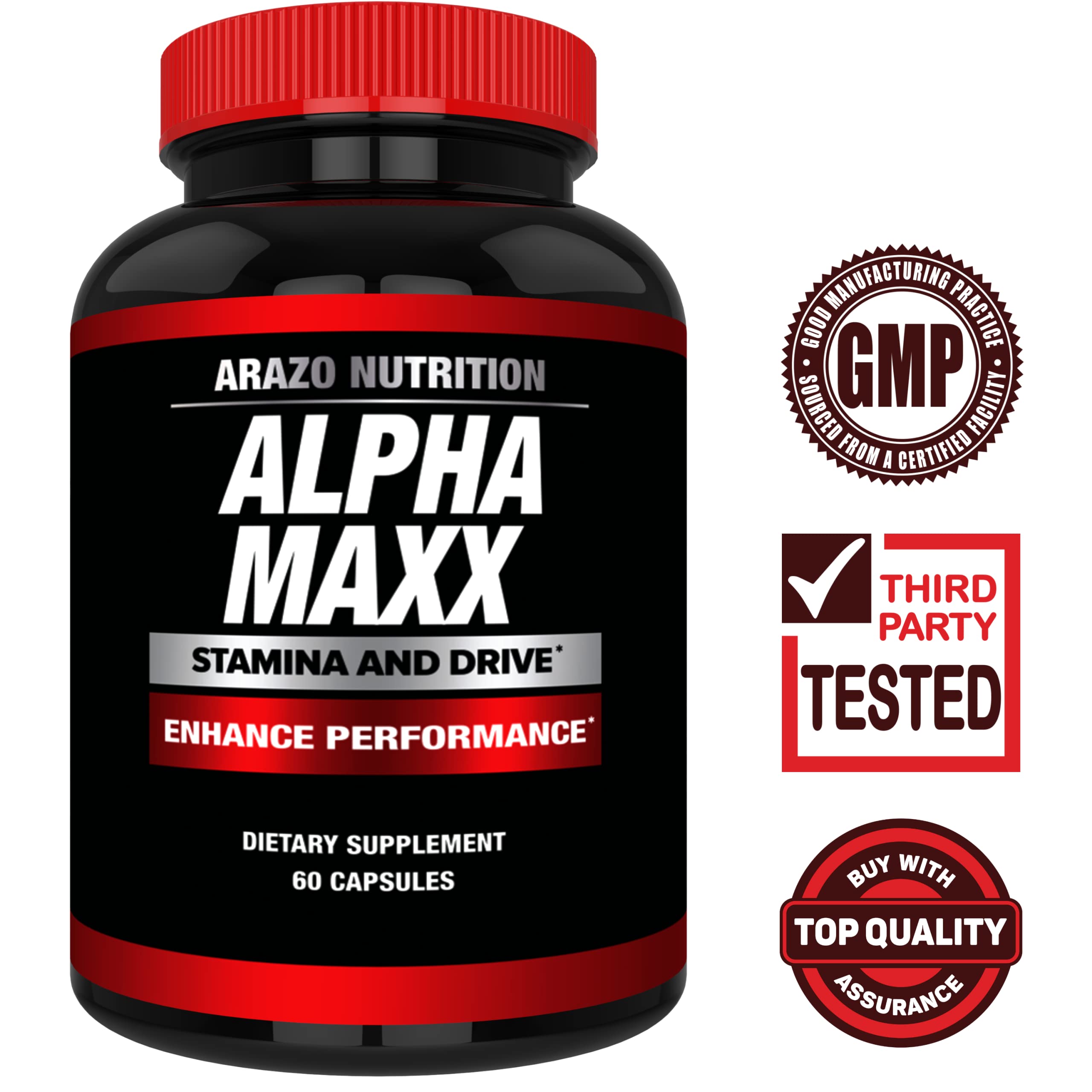 Arazo Nutrition Ginseng Supplement side view showing ingredients