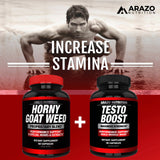 Arazo Nutrition Horny Goat Weed supplement with measuring spoon