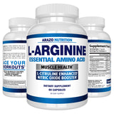 Arazo Nutrition L-Arginine supplement bottle side view