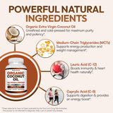 Arazo Nutrition MCT Oil Capsules back view with nutritional information