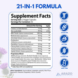 Arazo Nutrition Milk Thistle Complex 200mg bottle side view