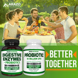 Arazo Nutrition Multi-Enzymes 400mg bottle on a kitchen counter