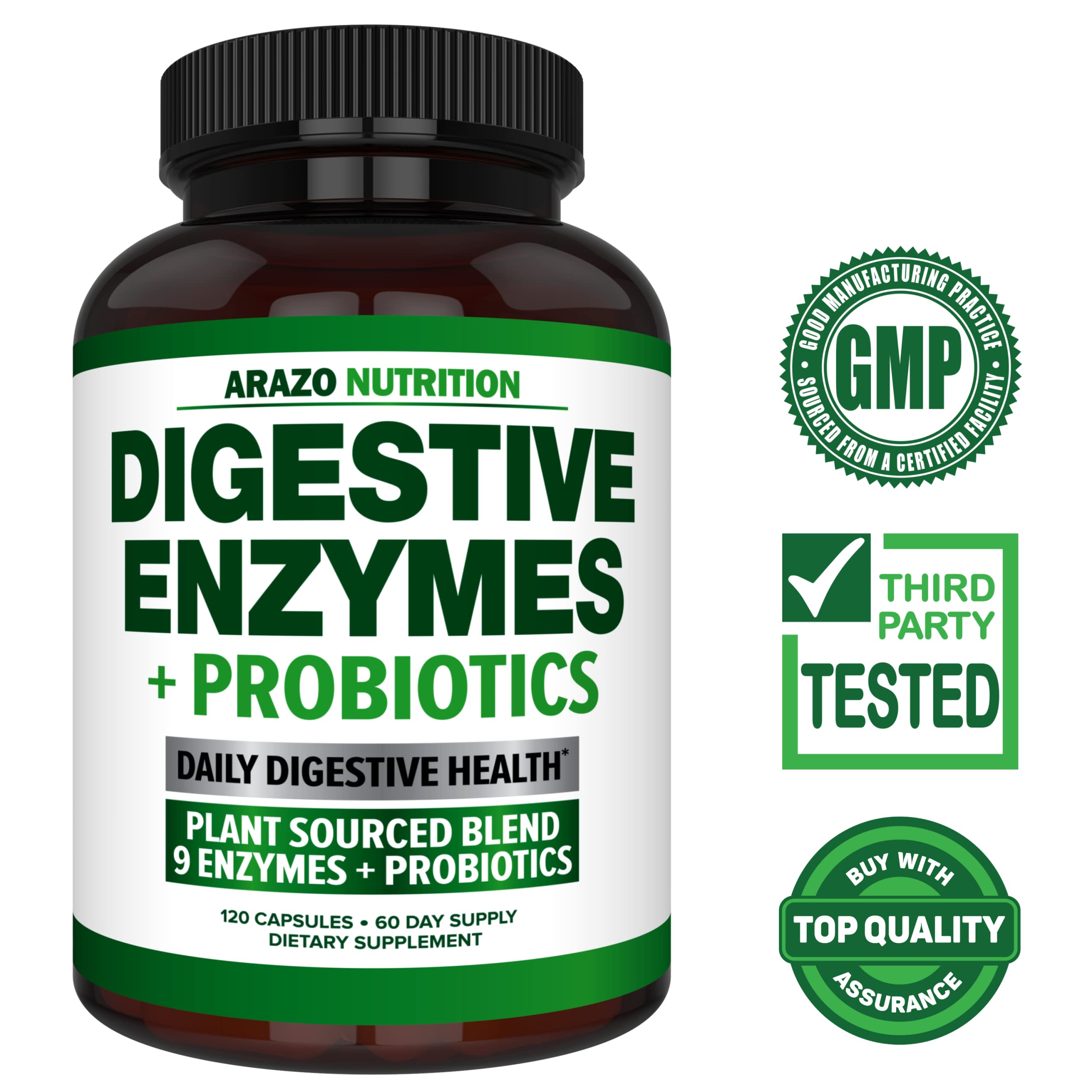 Arazo Nutrition Multi-Enzymes 400mg capsule close-up