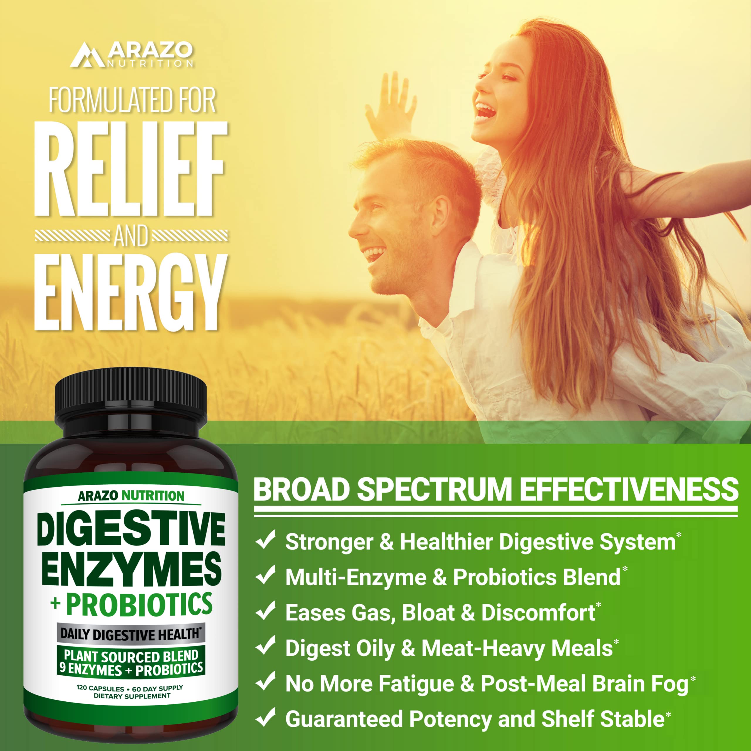 Arazo Nutrition Multi-Enzymes 400mg ingredients list
