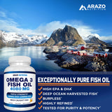 Arazo Nutrition Omega-3 Fish Oil 4080mg soft gels nutritional information
