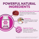 Arazo Nutrition Red Yeast Rice 1200mg supplement facts label