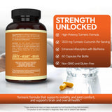 Arazo Nutrition Turmeric Supplement 1300mg capsules on a table