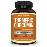 Arazo Nutrition Turmeric Supplement 1300mg front view