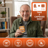 Arazo Nutrition Turmeric Supplement 1300mg with measuring spoon