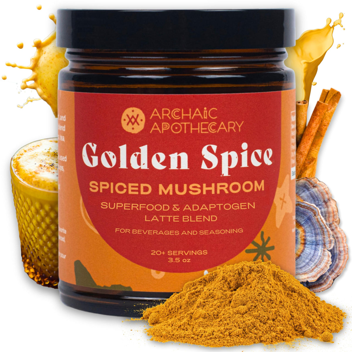 Archaic Apothecary Golden Spice Herbal Supplement 358g front view