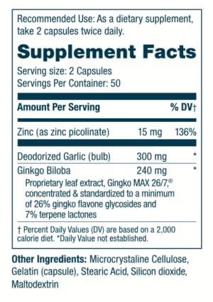 Arches Tinnitus Formulas Ginkgo Biloba 80g supplement with packaging