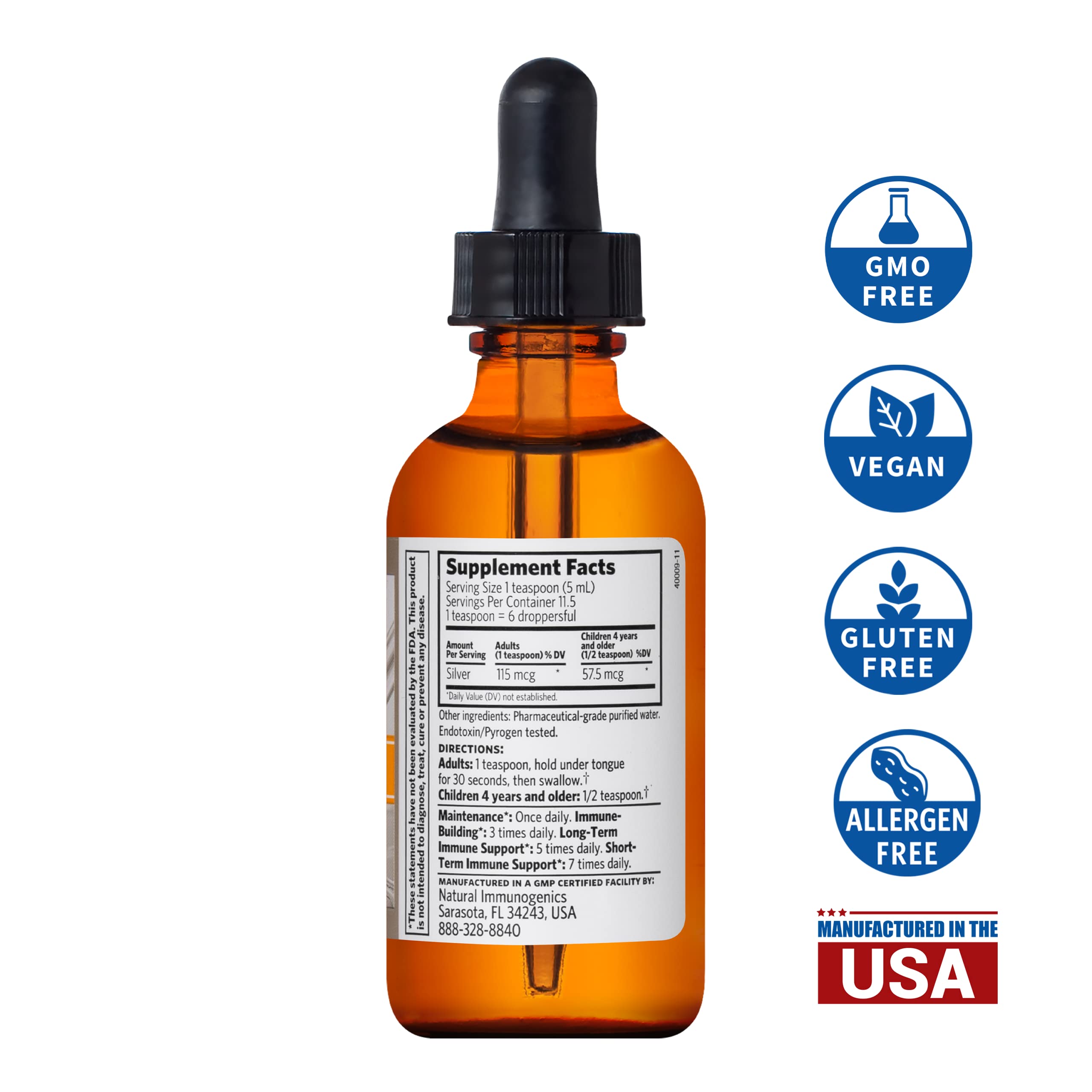 Argentyn 23 Colloidal Silver 91g bottle back view