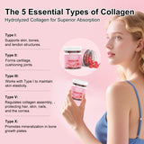 ARMINACO Multi-Type Collagen Gummies nutritional information on bottle