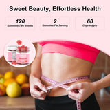 ARMINACO Multi-Type Collagen Gummies on a table with fresh strawberries