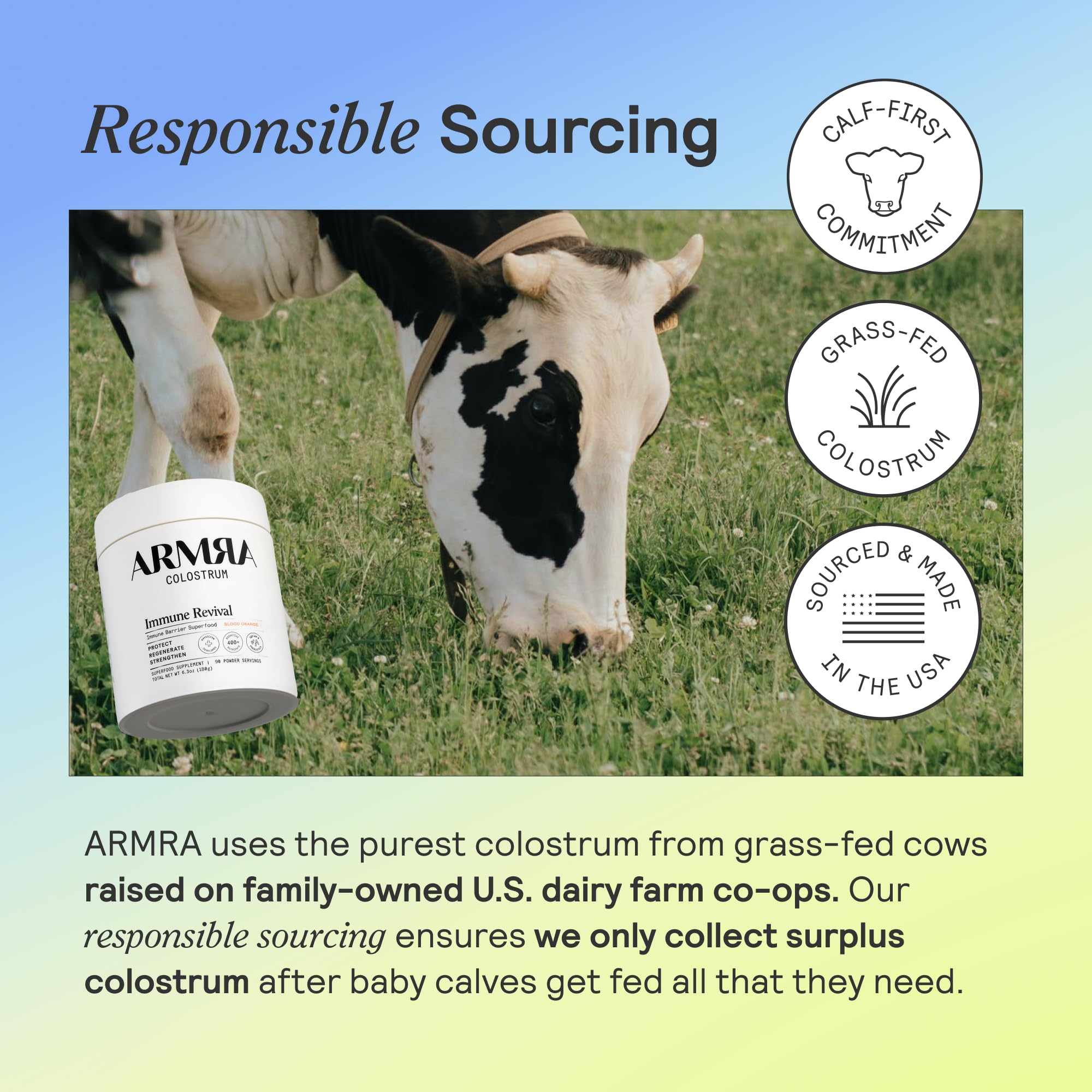 ARMRA Colostrum Concentrate 57g nutritional information