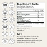 ARMRA Colostrum Premium Bovine Concentrate 28g scoop in a beverage