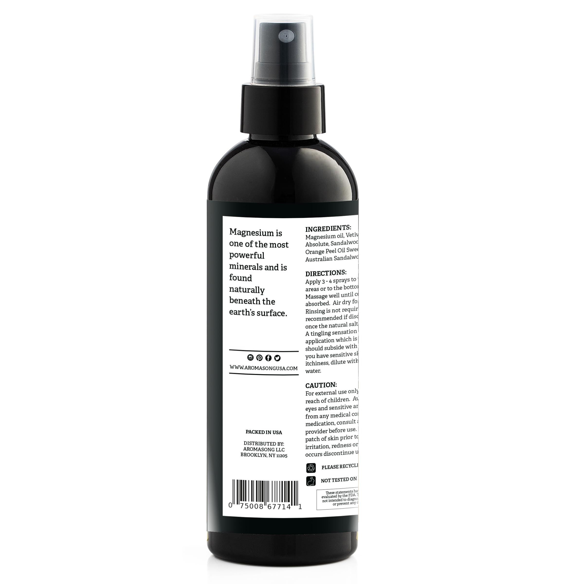 Aromasong Magnesium Foot Spray 299g with rose petals