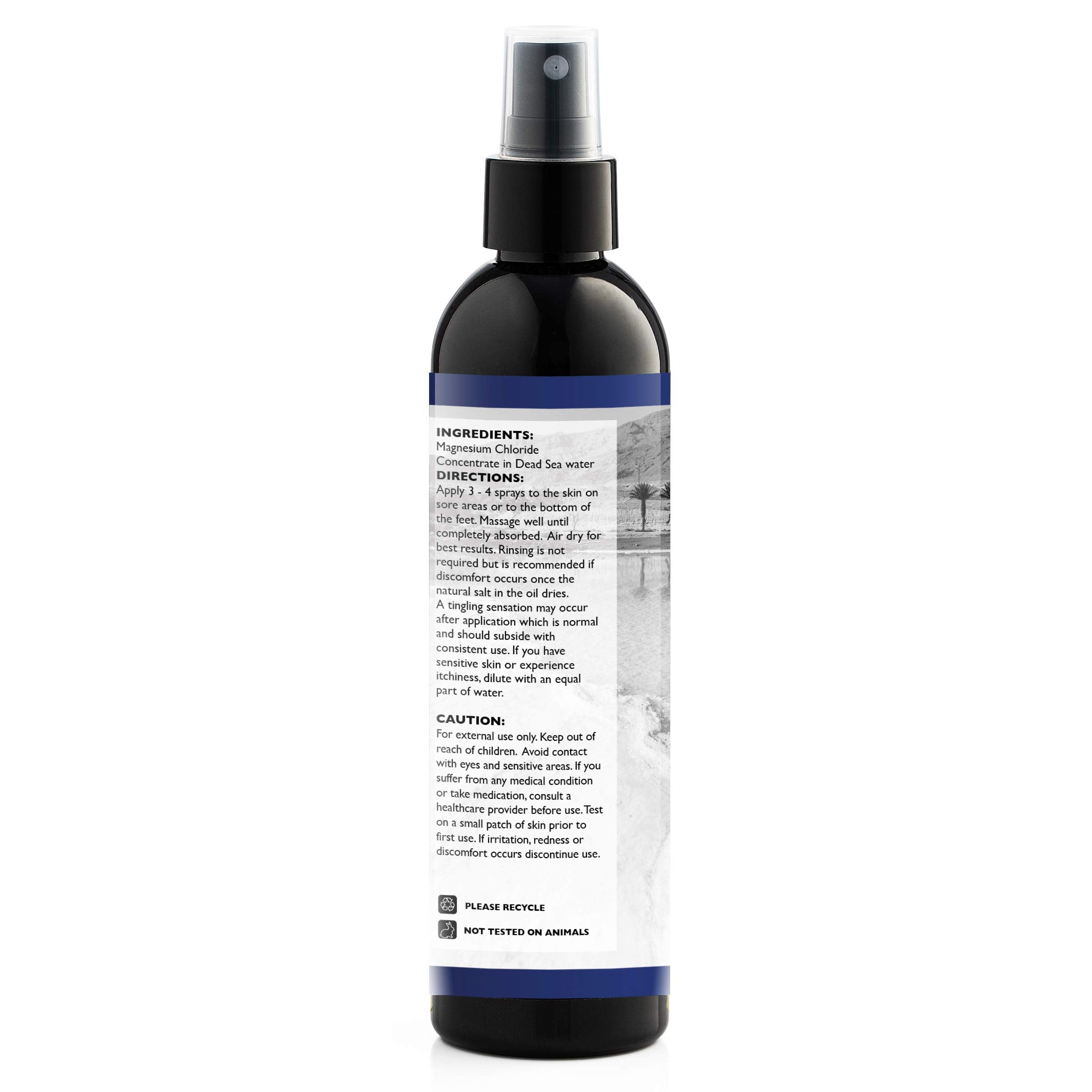 Aromasong Magnesium Mineral Spray close-up of label