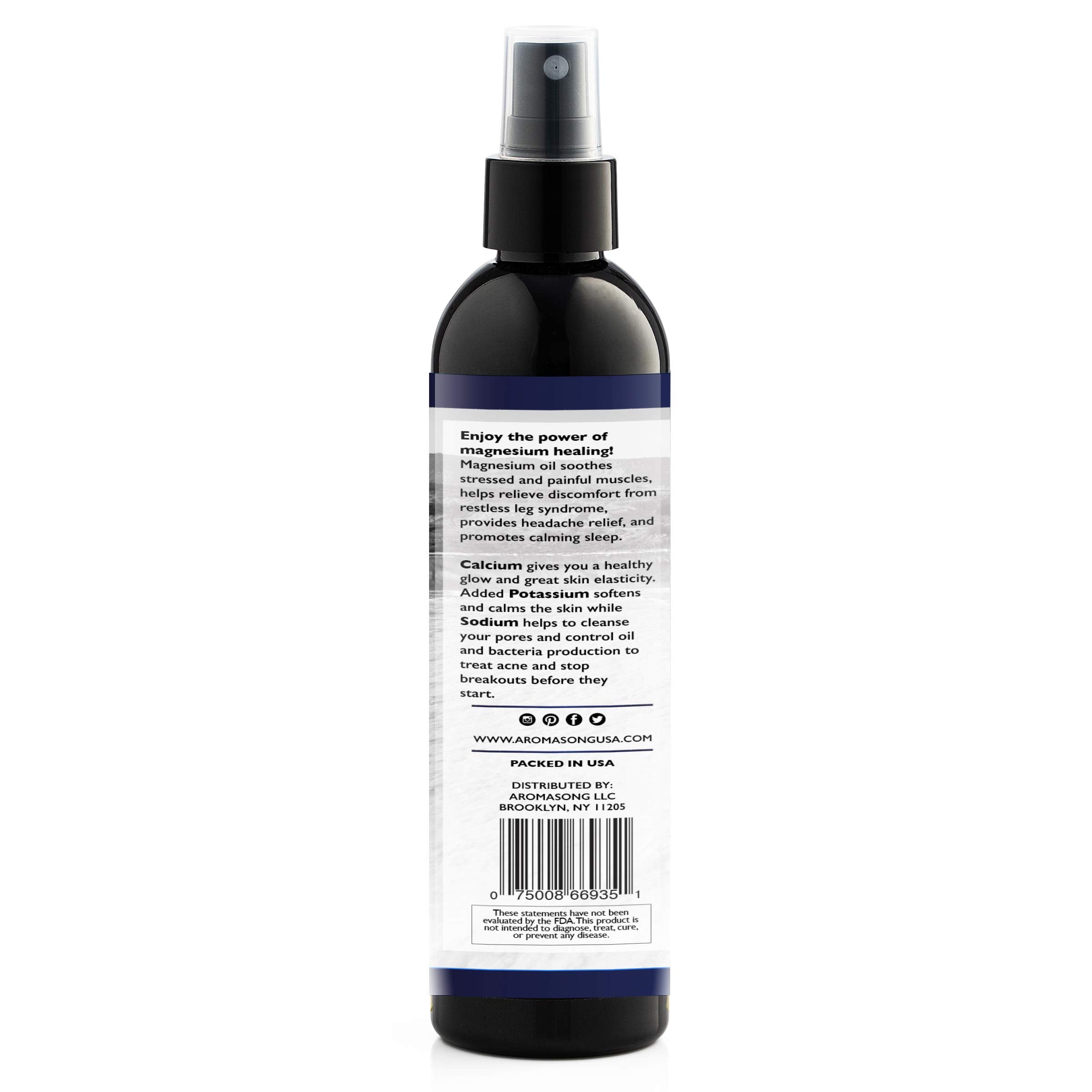 Aromasong Magnesium Mineral Spray in hand for application
