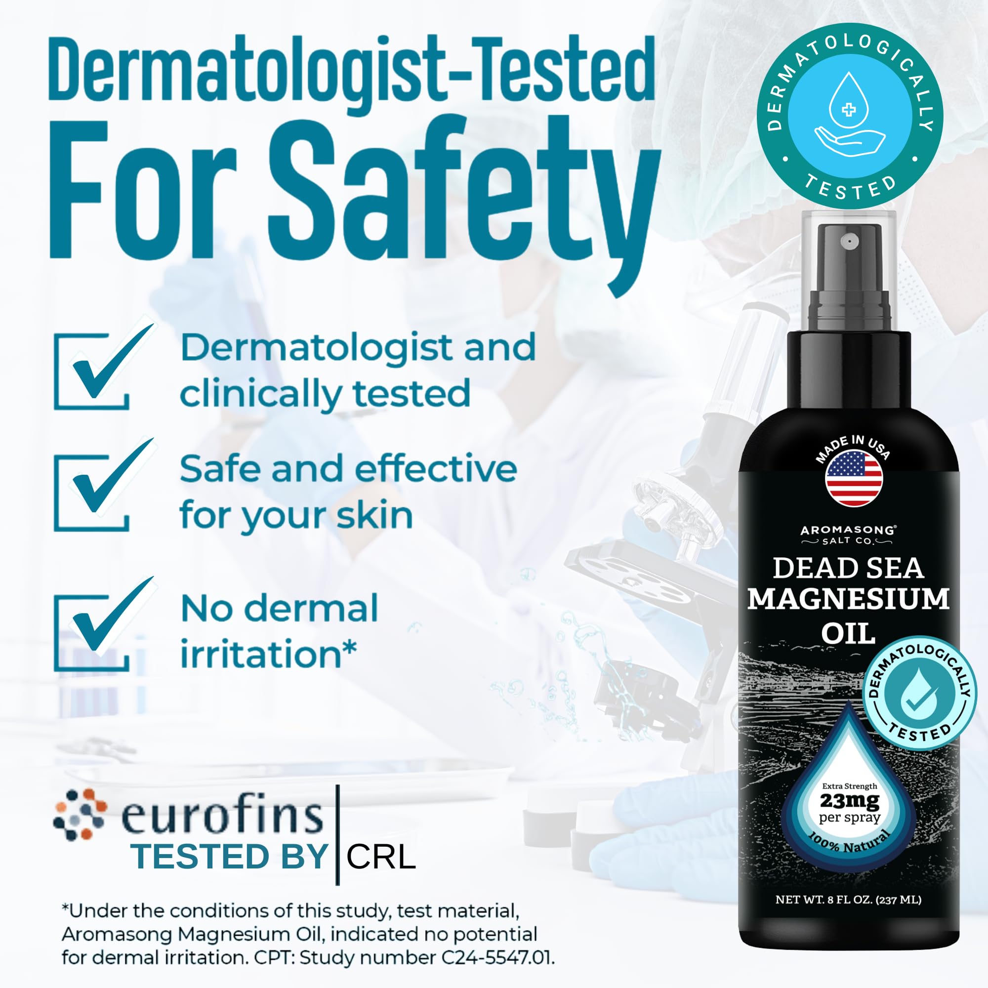 Aromasong Magnesium Oil Spray packaging details