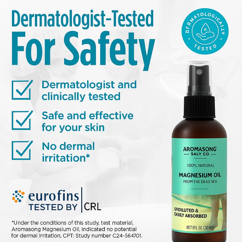 Aromasong Magnesium Spray for Feet 227g side view